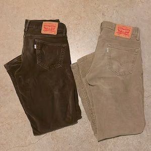 30 x 30 Corduroy Levi’s 511 - Both Pair